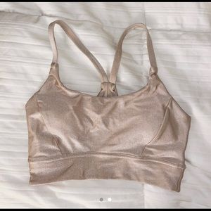 Satin Colored Nude Sports Bra